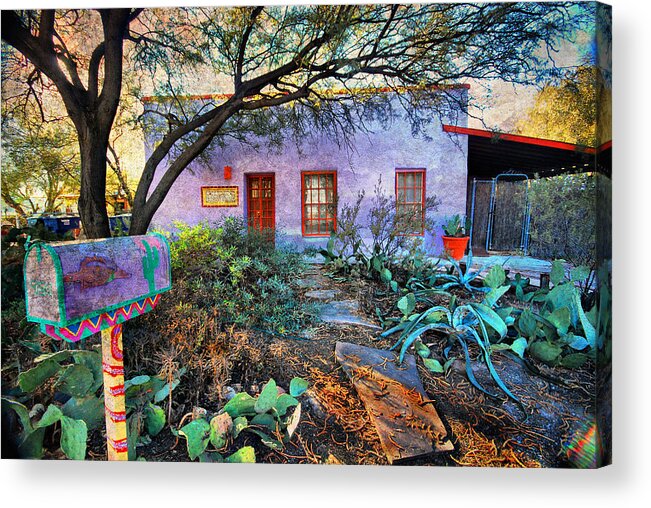 Homes Acrylic Print featuring the photograph La Casa Lila by Barbara Manis