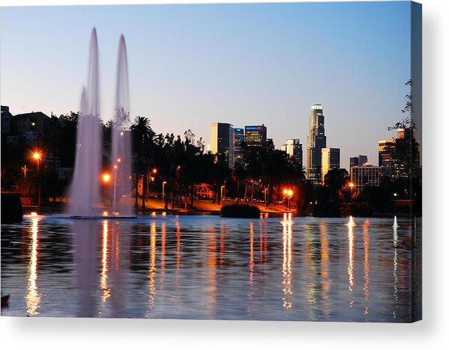 Echo Acrylic Print featuring the photograph LA from Echo Lake by James Kirkikis