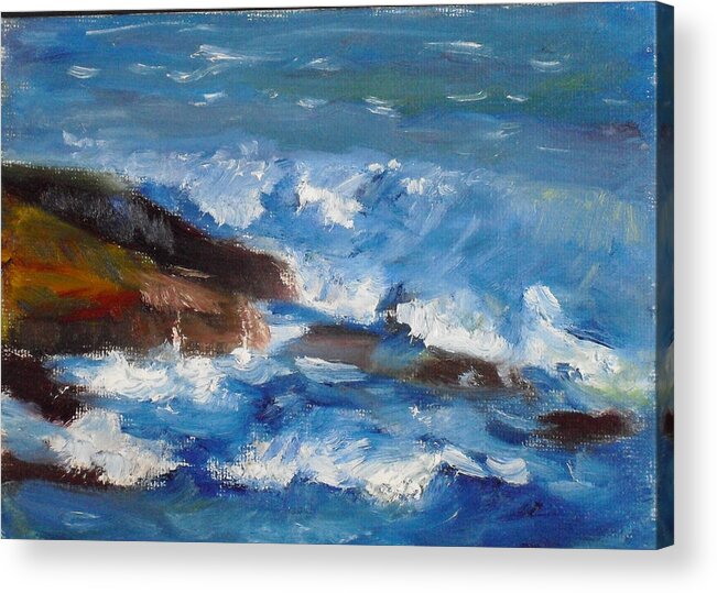 100 Paintings Acrylic Print featuring the painting La Jolla Cove 035 by Jeremy McKay