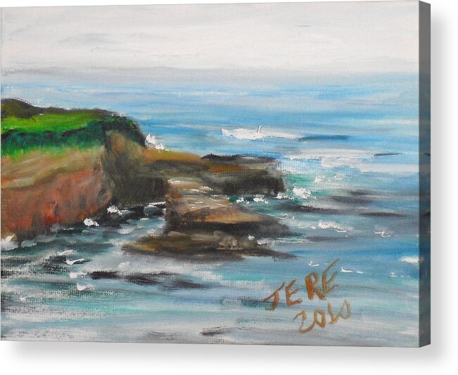  Acrylic Print featuring the painting La Jolla Cove 088 by Jeremy McKay