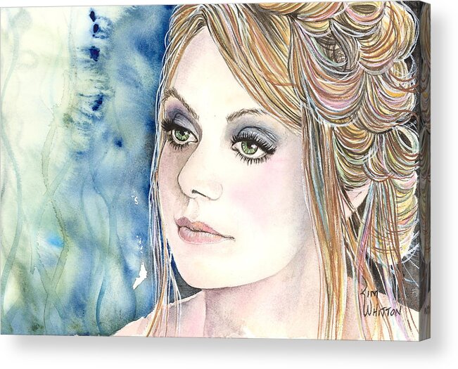 Fairy Acrylic Print featuring the painting Lady Di by Kim Whitton