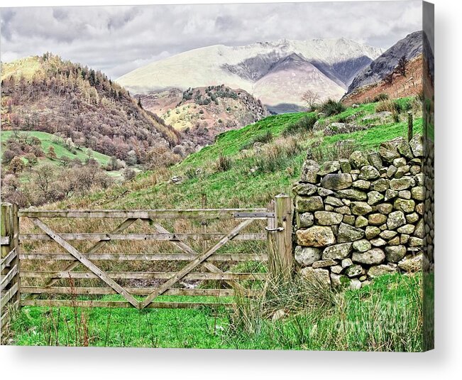 Lake District Acrylic Print featuring the photograph Lake District Mountains by Martyn Arnold