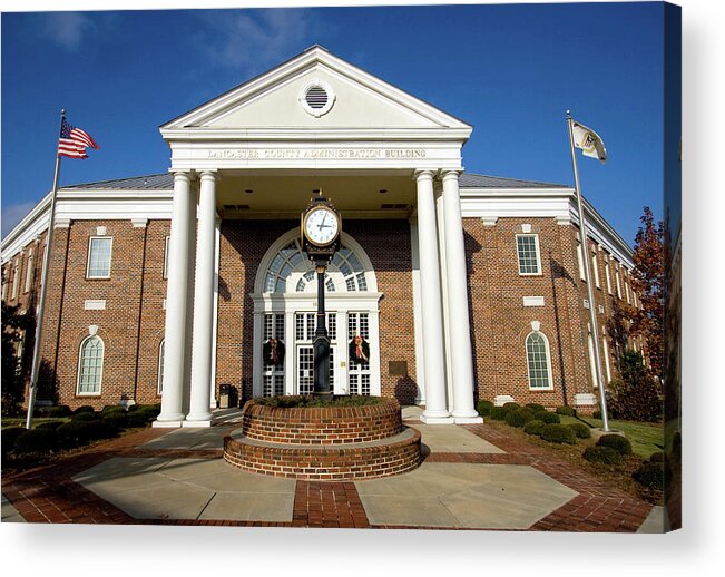 Lancaster County Administration Building Acrylic Print featuring the photograph Lancaster County Administration Building Front View by Joseph C Hinson