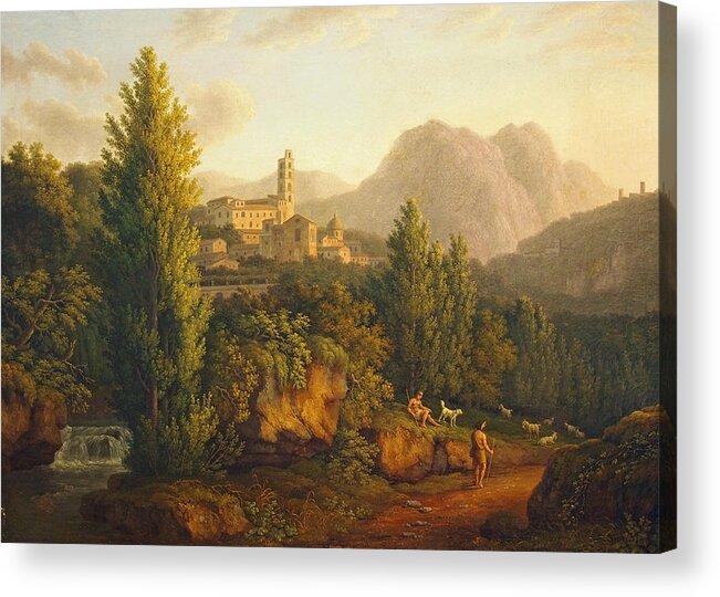 18th Century Art Acrylic Print featuring the painting Landscape at Eboli by Jacob Philipp Hackert