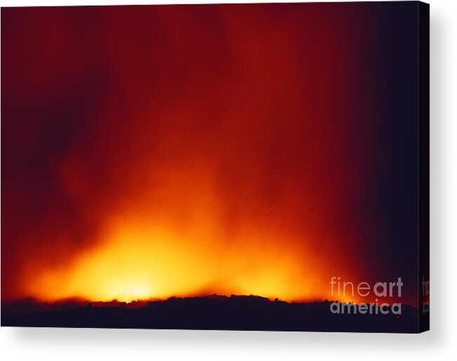 Active Acrylic Print featuring the photograph Lava At Night by Bob Abraham - Printscapes