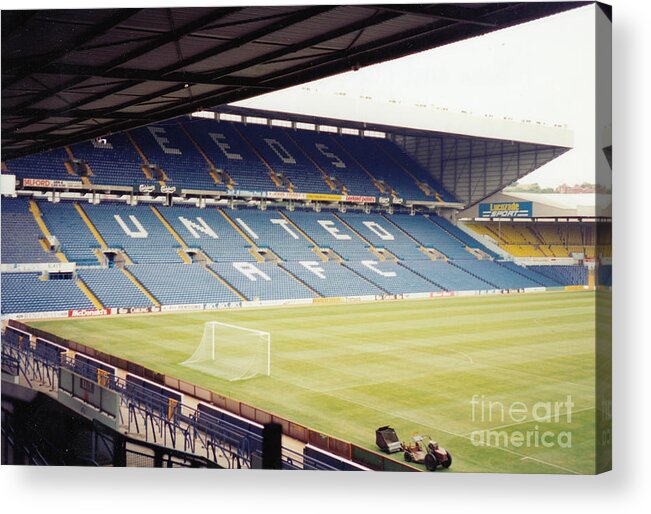 Leeds United Acrylic Print featuring the photograph Leeds - Elland Road - Lowfields Stand 4 - 1993 by Legendary Football Grounds