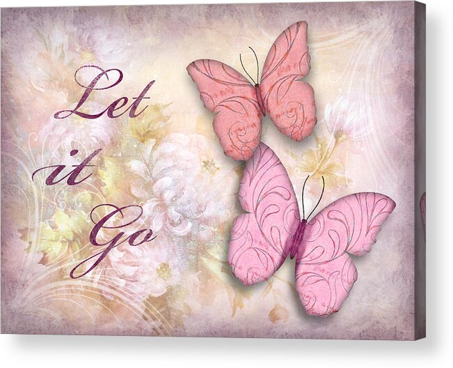 3d Acrylic Print featuring the digital art Let it Go by Nina Bradica