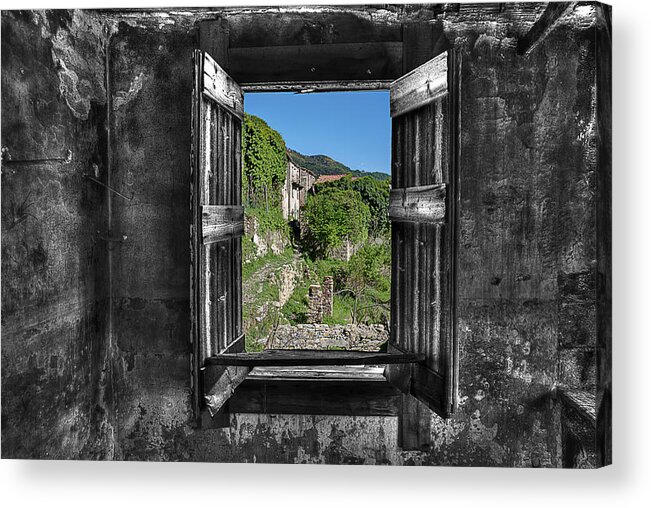 Finestra Acrylic Print featuring the photograph LET'S OPEN THE WINDOWS - APRIAMO LE FINESTRE di Canate di Marsiglia by Enrico Pelos