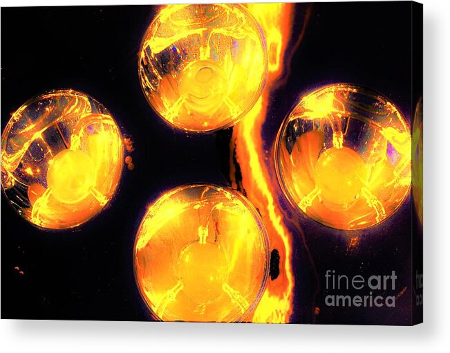 Lights Acrylic Print featuring the photograph Lights Under Glass3 by Merle Grenz