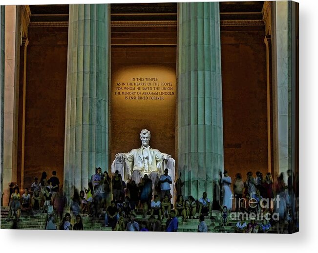 Washington Acrylic Print featuring the photograph Lincoln Memorial by Allen Beatty