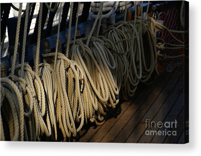 Maritime Acrylic Print featuring the photograph Lines by Linda Shafer