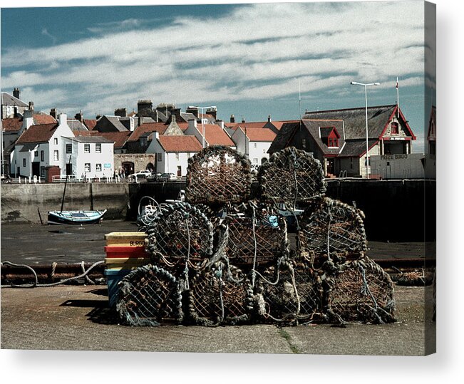 Harbour Acrylic Print featuring the photograph Lobster Pots by Kenneth Campbell