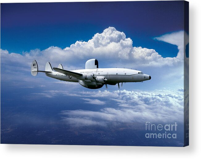 143221 Acrylic Print featuring the photograph Willie Victor, Lockheed EC-121K Warning Star in Flight by Wernher Krutein