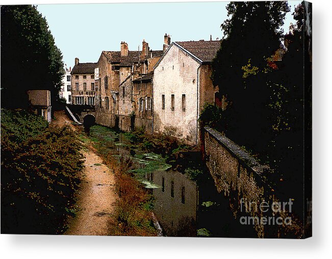 France Acrylic Print featuring the photograph Loire Valley Village Scene by Nancy Mueller
