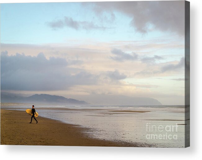 Surfing Acrylic Print featuring the photograph Long day surfing by Paul Quinn