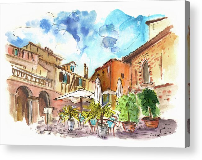 Travel Acrylic Print featuring the painting Lovely Street Cafe In Albi by Miki De Goodaboom