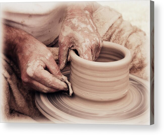 Art Acrylic Print featuring the photograph Loving hands creation by Emanuel Tanjala