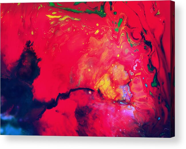 Gorilla Acrylic Print featuring the painting Magic Touch - Abstract Colorful Mixed Media Painting by Modern Abstract
