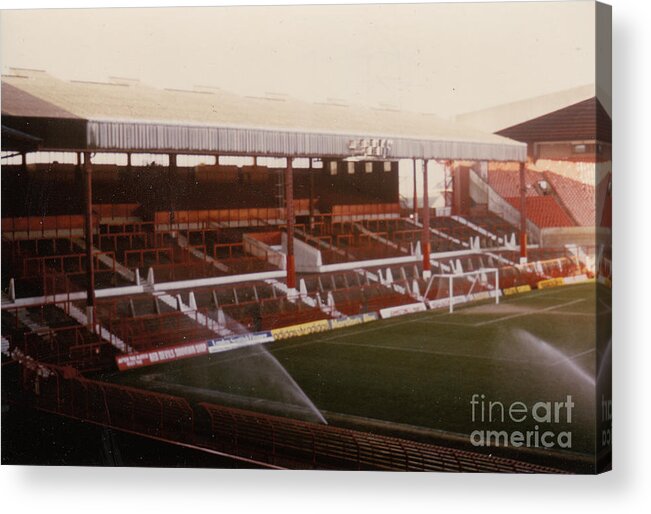  Acrylic Print featuring the photograph Manchester United - Old Trafford - Stretford End 1 - 1974 by Legendary Football Grounds