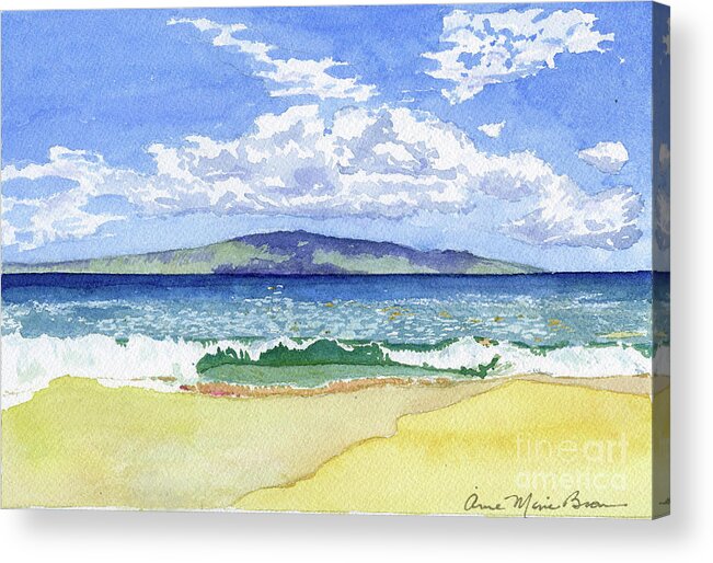 Maui Acrylic Print featuring the painting Maui by Anne Marie Brown