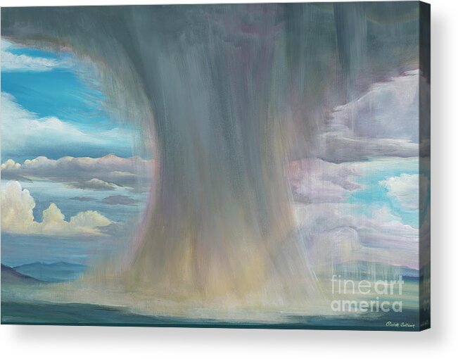 Weather Acrylic Print featuring the painting Microburst by Elisabeth Sullivan