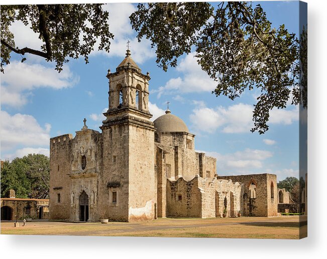 San Antonio Acrylic Print featuring the photograph Mission San Jose by Mary Jo Allen