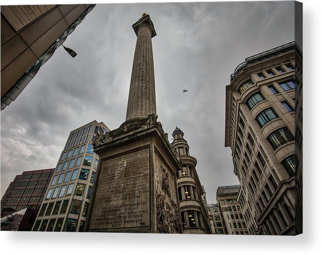 Monument Acrylic Print featuring the photograph Monument to the Great Fire of London by Ross Henton