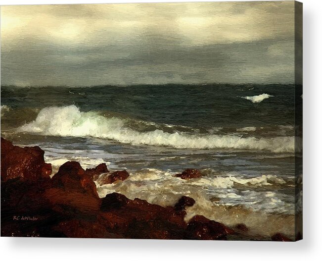 Landscape Acrylic Print featuring the painting Morning After the Storm by RC DeWinter