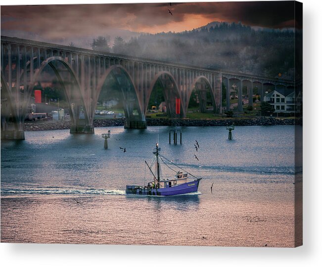 Fishing Boat Acrylic Print featuring the photograph Morning Commute by Bill Posner