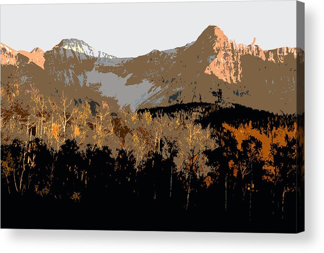 Mountains Acrylic Print featuring the painting Mountain majesty by David Lee Thompson