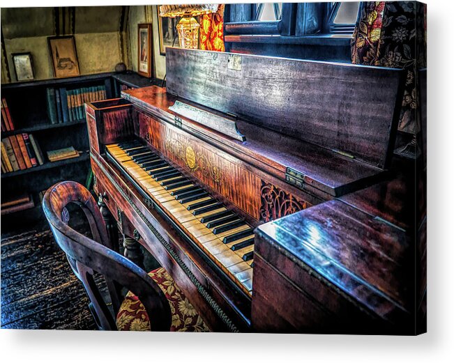 Beauport Acrylic Print featuring the photograph Music Room in Beauport by Lilia S