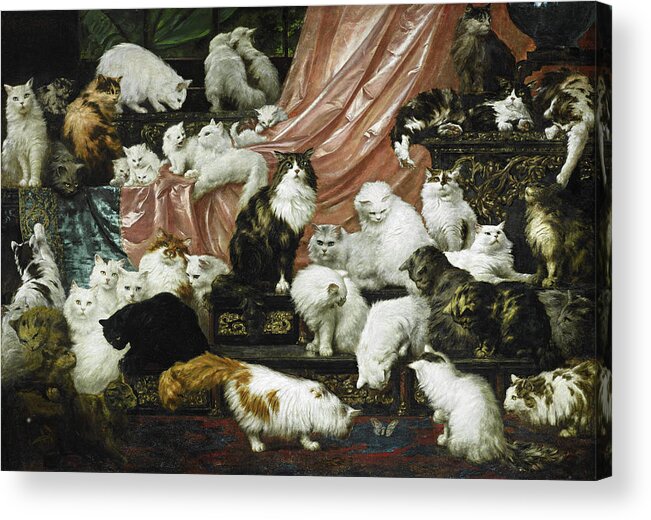Carl Kahler Acrylic Print featuring the painting My Wife's Lovers by Carl Kahler