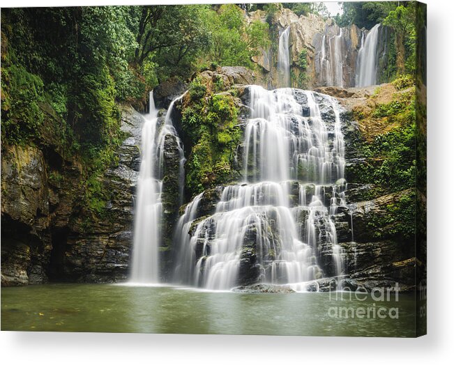 Beauty In Nature Acrylic Print featuring the photograph Nauyuca Falls by Oscar Gutierrez
