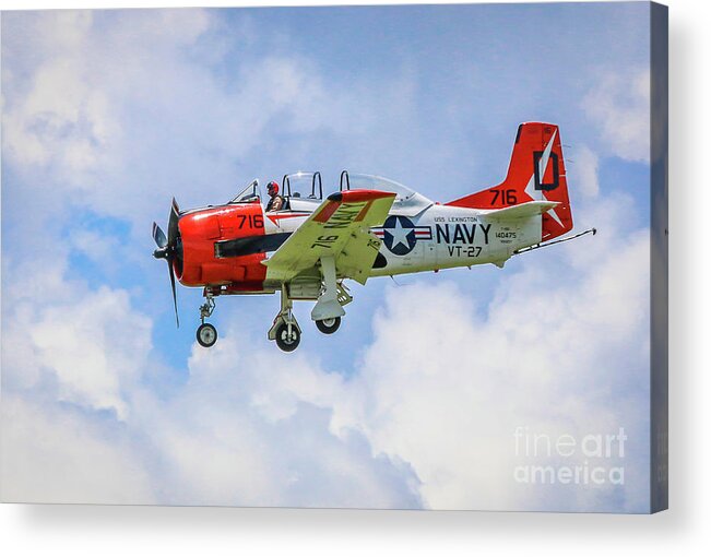 Navy Acrylic Print featuring the photograph Navy Trainer #2 by Tom Claud