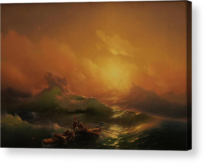 Marine Acrylic Print featuring the painting Ninth Wave by Ivan Aivazovsky