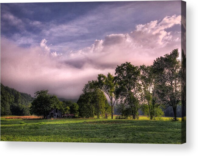 Hdr Acrylic Print featuring the photograph Old Barn in Boxley Valley by Michael Dougherty