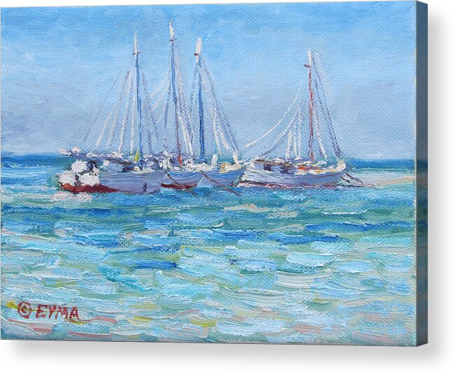 On A Clear Day Acrylic Print featuring the painting On A Clear Day by Ritchie Eyma
