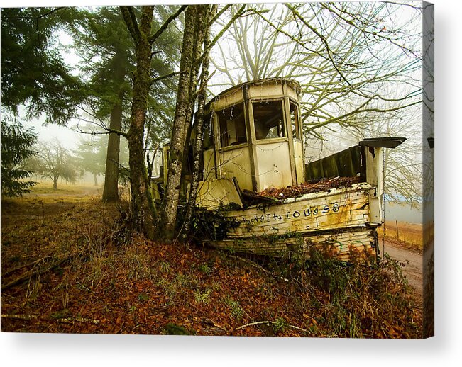 Wooden Boat Acrylic Print featuring the photograph One Mans Dream 2 by Dale Stillman