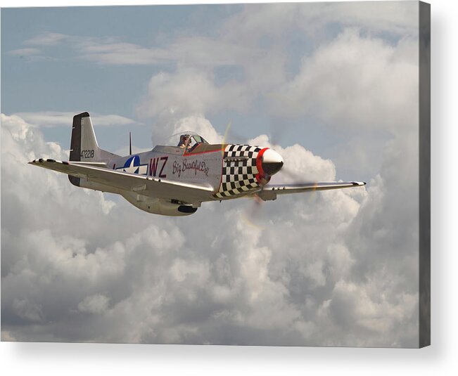 Aircraft Acrylic Print featuring the digital art P51 Mustang - WW2 Classic Icon by Pat Speirs