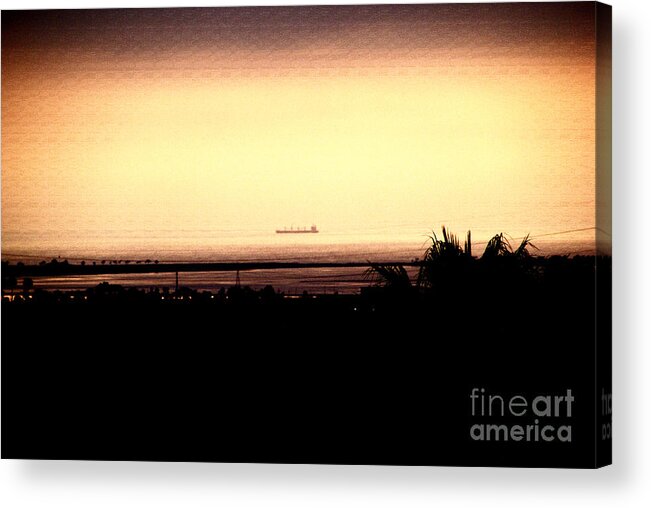 Barge Acrylic Print featuring the photograph Pacific Barge - 2 by Linda Shafer