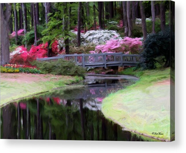 Calloway Gardens Acrylic Print featuring the painting Painting at Calloway by Robert Meanor