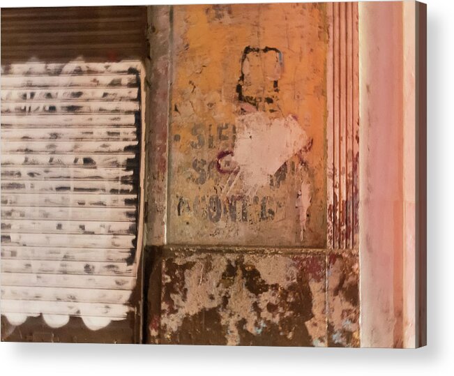 Peeling Paint Acrylic Print featuring the photograph Panamanian Texture No.5 by Jessica Levant