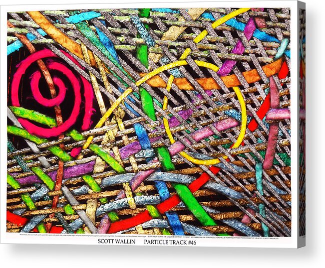 Abstract Acrylic Print featuring the painting Particle Track Forty-six by Scott Wallin
