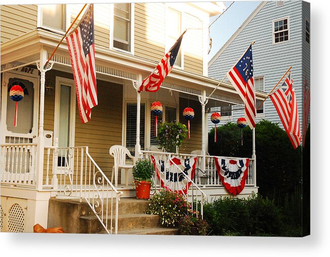Untied Acrylic Print featuring the photograph Patriotic Home by James Kirkikis