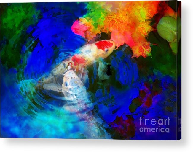 Autumn Ponds Acrylic Print featuring the photograph Playing with autumn by Gina Signore