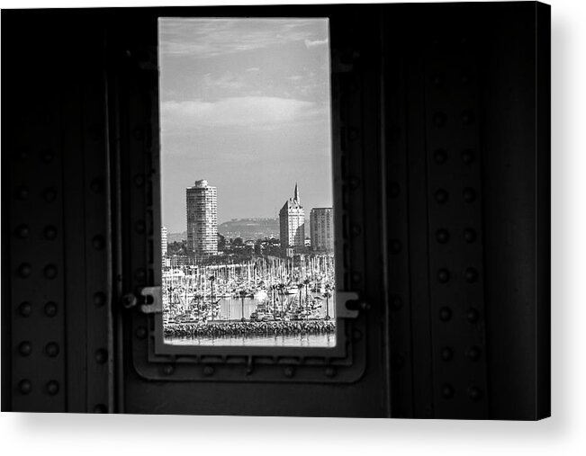 Ship Acrylic Print featuring the photograph Porthole view by Jason Hughes