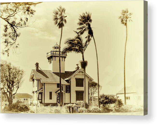Lighthouse Acrylic Print featuring the photograph Pt. Fermin Lighthouse by Joseph Hollingsworth