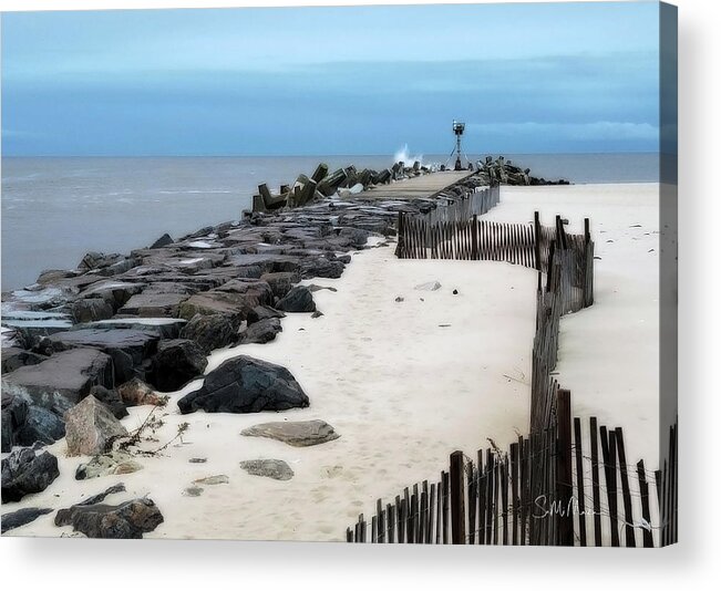 Landscape Acrylic Print featuring the photograph Pt. Pleasant Jetty by Sami Martin