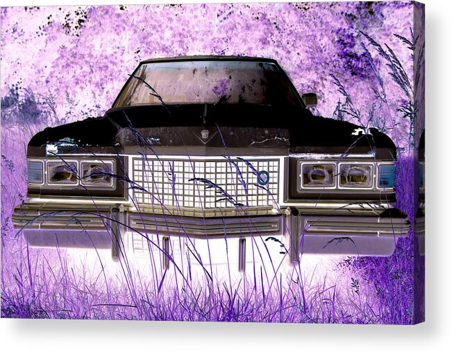 Car Acrylic Print featuring the photograph Purple Cadillac by Julie Niemela