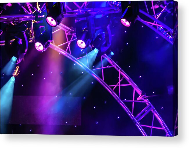 Concert Acrylic Print featuring the photograph Purple Light by Pamela Williams